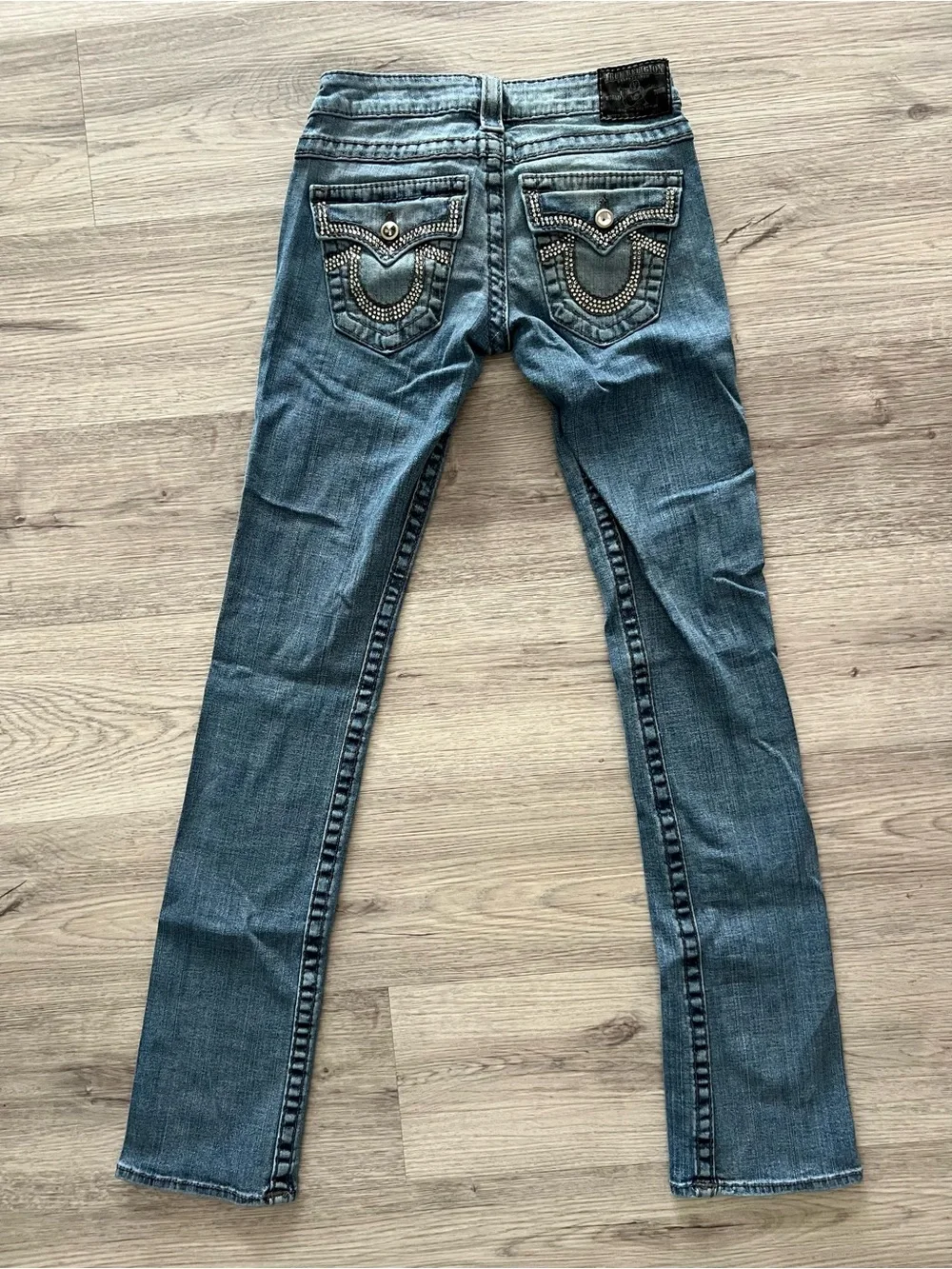 True Religion | Grey Swarovski Crystals Skinny Jeans | Size 25 | Rare